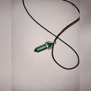 Green Crystal Pendant Necklace